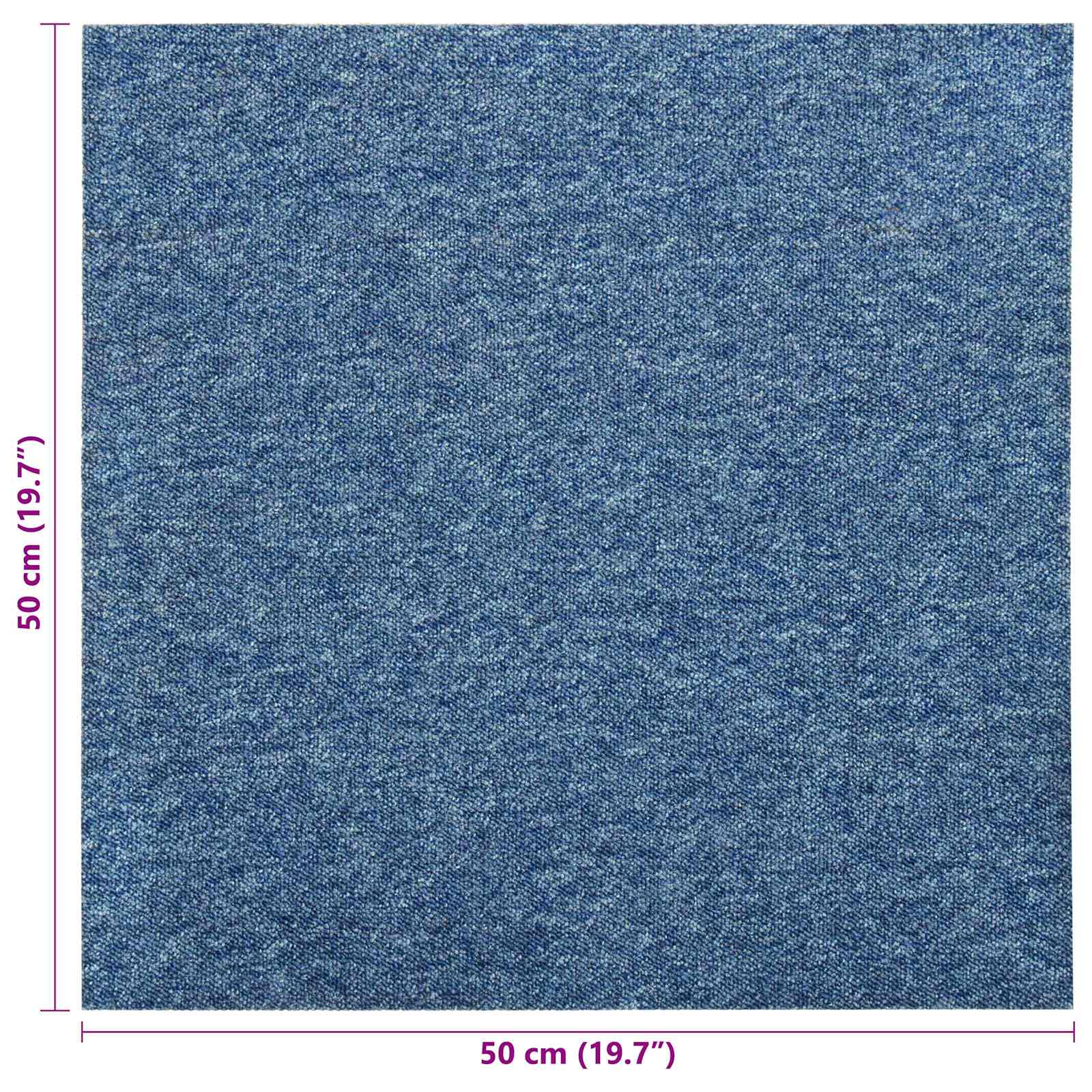 Χαλί 20 pcs Μπλε 50 x 50 cm 100% Πολυπροπυλένιο - Pakobazaar
