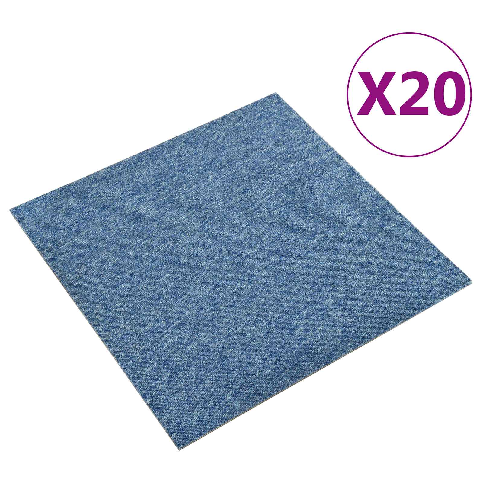 Χαλί 20 pcs Μπλε 50 x 50 cm 100% Πολυπροπυλένιο - Pakobazaar