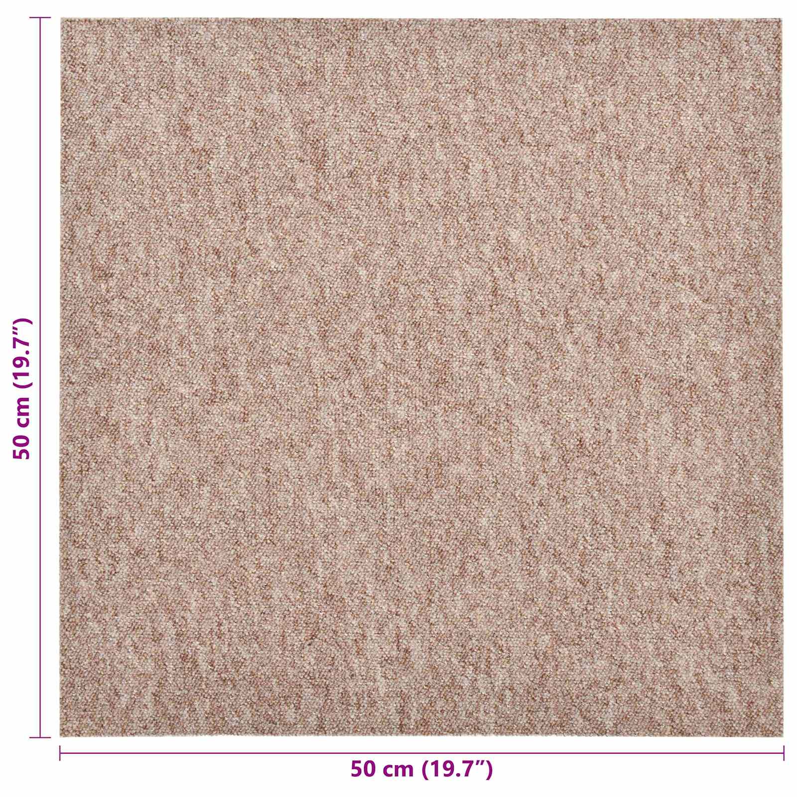 Χαλί 20 pcs Μπεζ 50 x 50 cm 100% Πολυπροπυλένιο - Pakobazaar