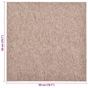 Χαλί 20 pcs Μπεζ 50 x 50 cm 100% Πολυπροπυλένιο - Pakobazaar