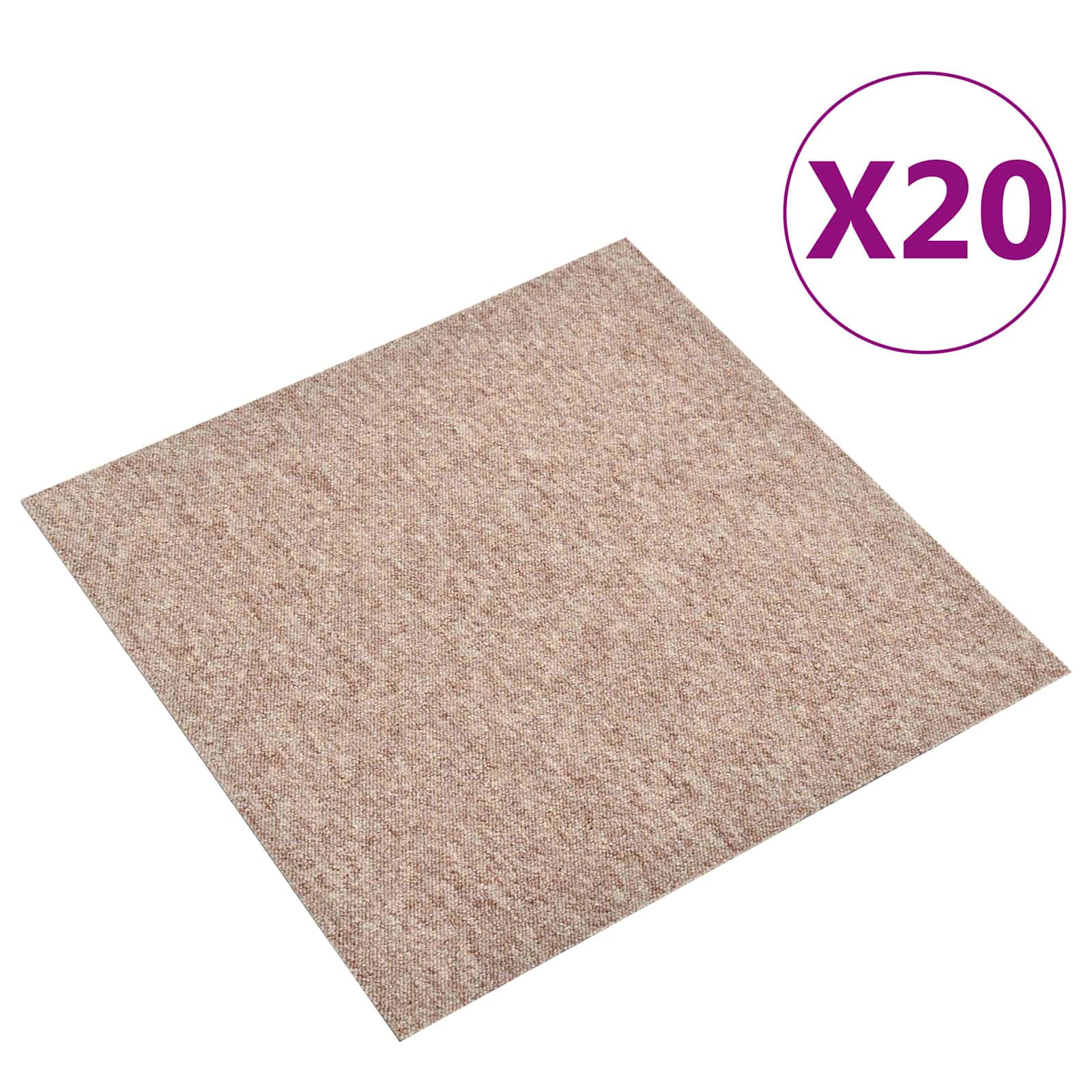 Χαλί 20 pcs Μπεζ 50 x 50 cm 100% Πολυπροπυλένιο - Pakobazaar