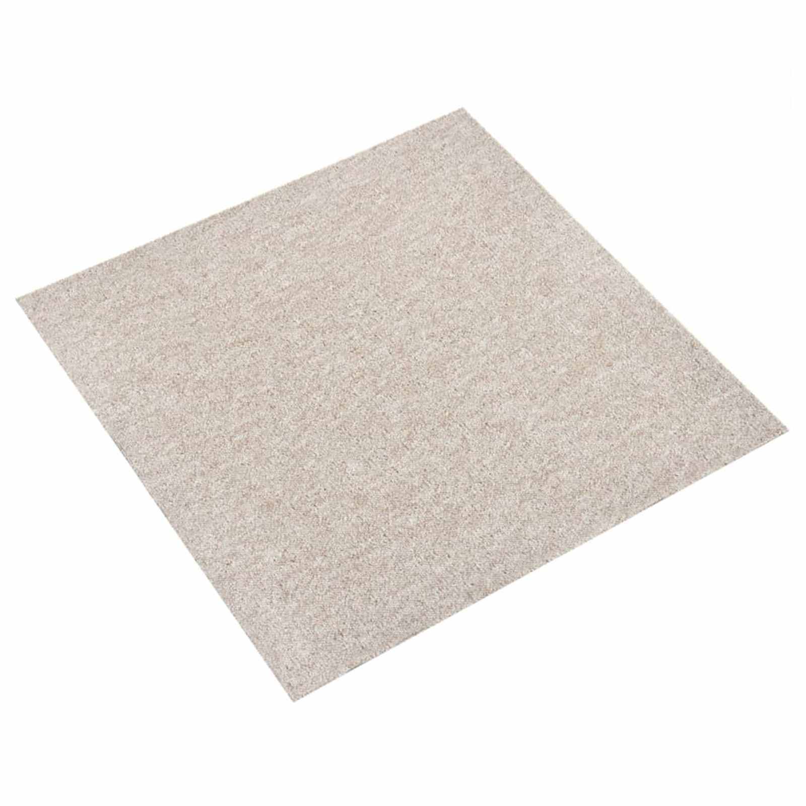 Χαλί 20 pcs Ανοιχτό μπεζ. 50 x 50 cm 100% Πολυπροπυλένιο - Pakobazaar