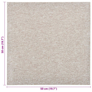 Χαλί 20 pcs Ανοιχτό μπεζ. 50 x 50 cm 100% Πολυπροπυλένιο - Pakobazaar