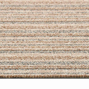 Χαλί 20 pcs Ριγέ μπεζ 50 x 50 cm 100% Πολυπροπυλένιο - Pakobazaar
