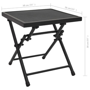 Τραπέζι Πτυσσόμενο με Πλέγμα Ανθρακί 38 x 38 x 38 εκ. Ατσάλινο - PAKOBAZAAR