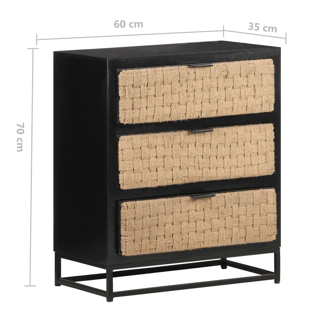 Συρταριέρα 60 x 35 x 70 εκ. από Μασίφ Ξύλο Μάνγκο