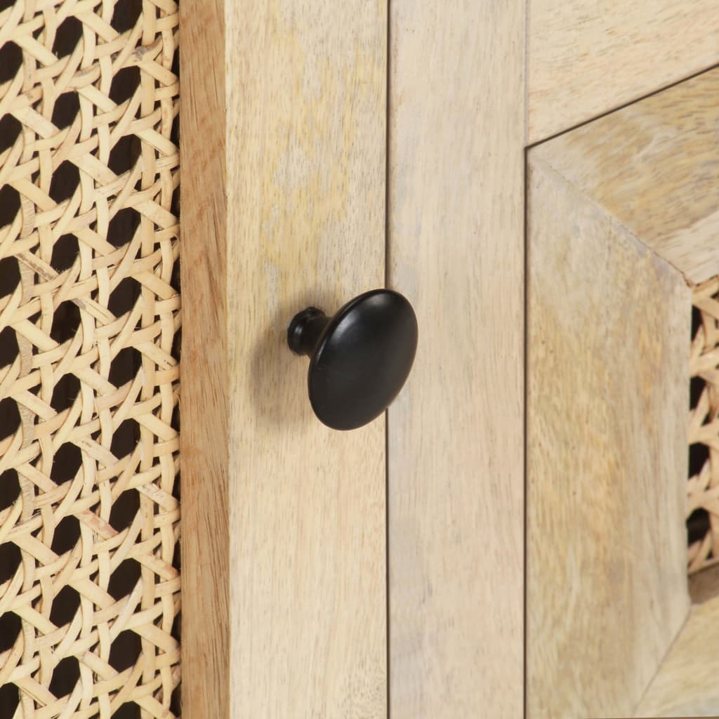 Έπιπλο Τηλεόρασης 120x30x40 εκ. Ξύλο Μάνγκο/Φυσικό Ζαχαροκάλαμο