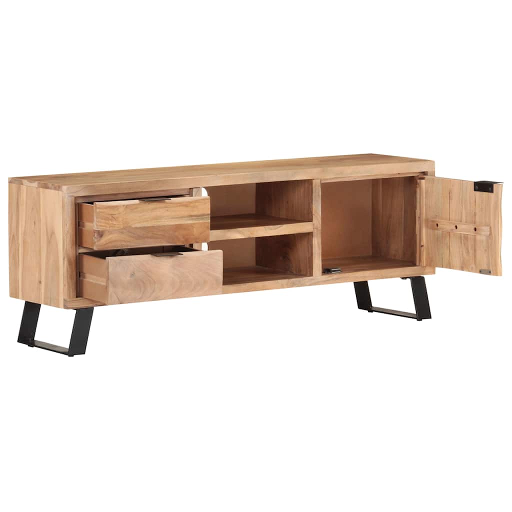 Έπιπλο Τηλεόρασης Live Edge 120x30x42 εκ. Μασίφ Ξύλο Ακακίας