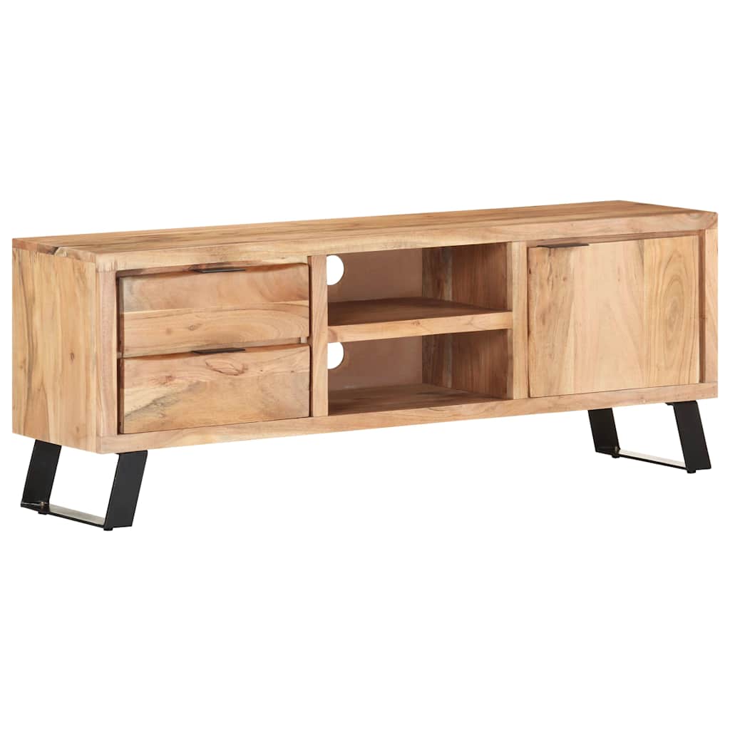 Έπιπλο Τηλεόρασης Live Edge 120x30x42 εκ. Μασίφ Ξύλο Ακακίας