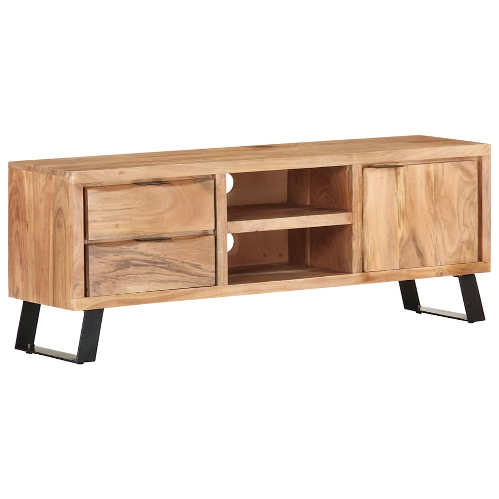 Έπιπλο Τηλεόρασης Live Edge 120x30x42 εκ. Μασίφ Ξύλο Ακακίας