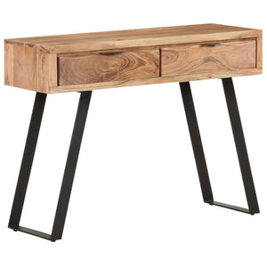 Τραπέζι Κονσόλα Live Edge 100x35x76 εκ. από Μασίφ Ξύλο Ακακίας