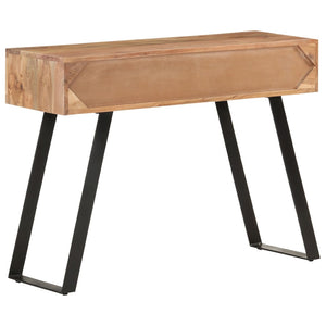 Τραπέζι Κονσόλα Live Edge 100x35x76 εκ. από Μασίφ Ξύλο Ακακίας