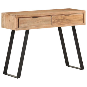 Τραπέζι Κονσόλα Live Edge 100x35x76 εκ. από Μασίφ Ξύλο Ακακίας