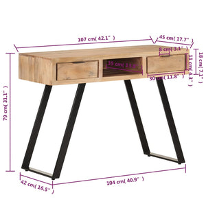 Γραφείο Live Edge 107x45x79 εκ. από Μασίφ Ξύλο Ακακίας