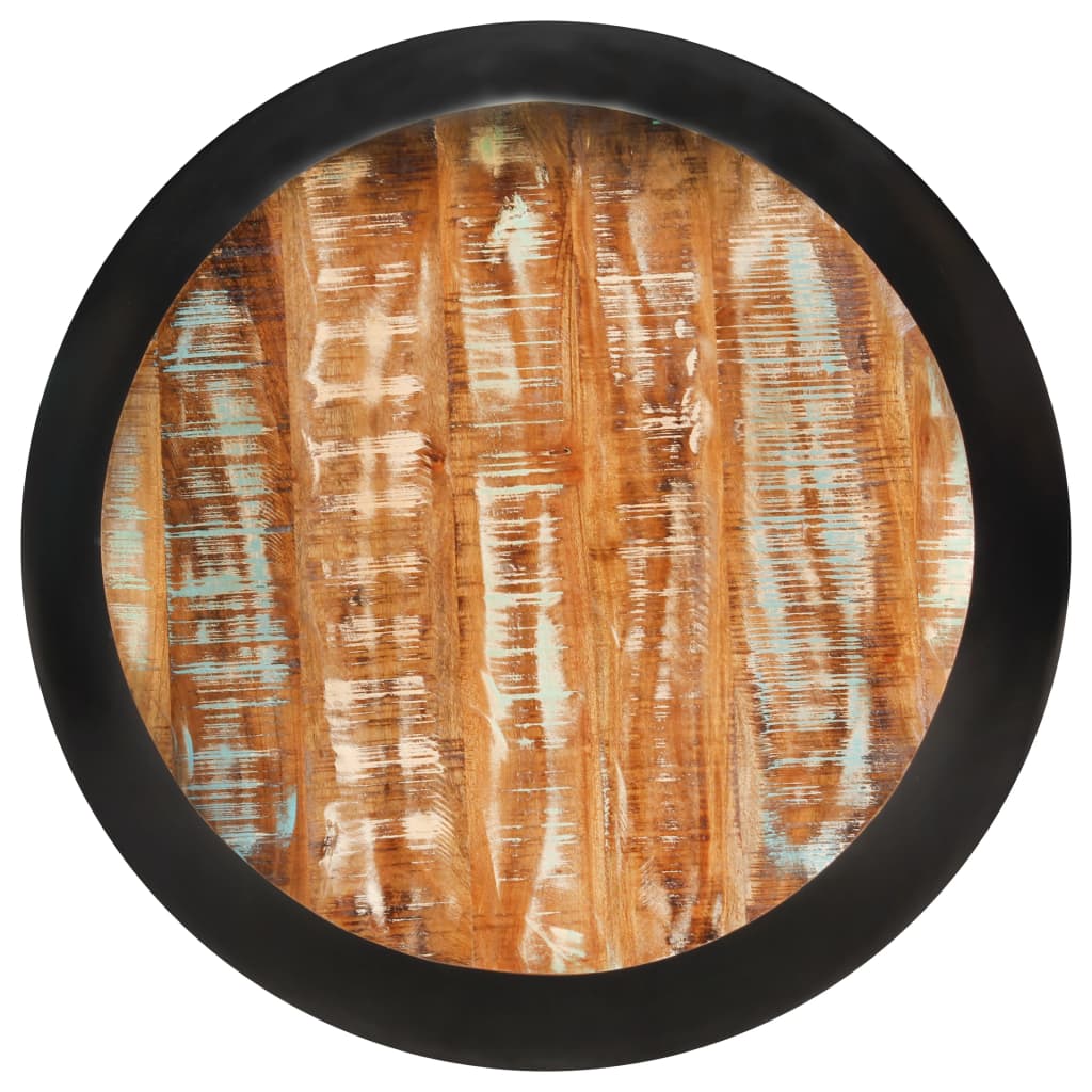 Τραπεζάκι Σαλονιού Μαύρο 68x68x30 εκ. Μασίφ Ανακυκλωμένο Ξύλο