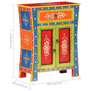 Ντουλάπι με Χειροπ. Λεπτομέρειες 60x30x75 εκ. Μασίφ Ξύλο Μάνγκο