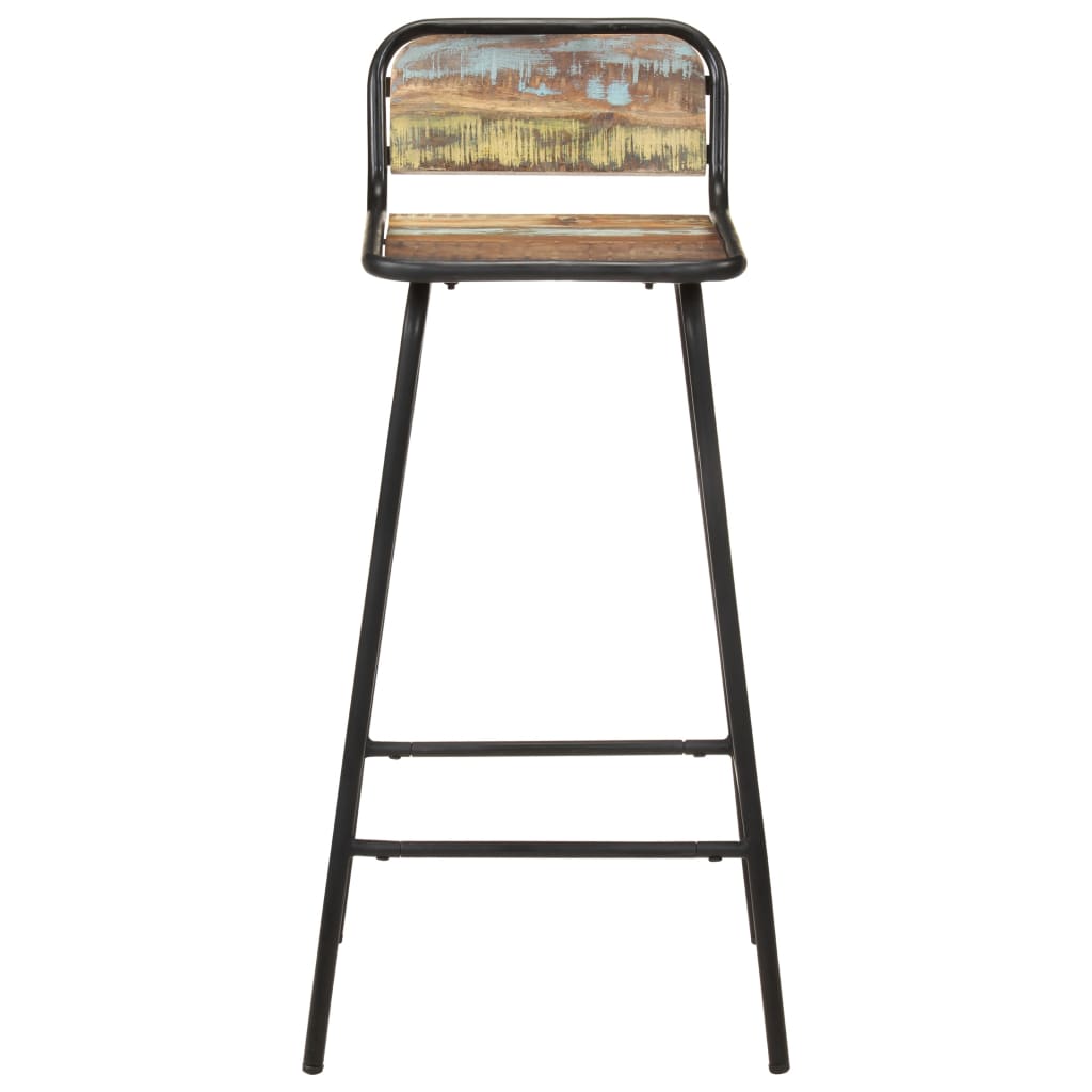 Καρέκλες Μπαρ 4 τεμ. από Μασίφ Ανακυκλωμένο Ξύλο