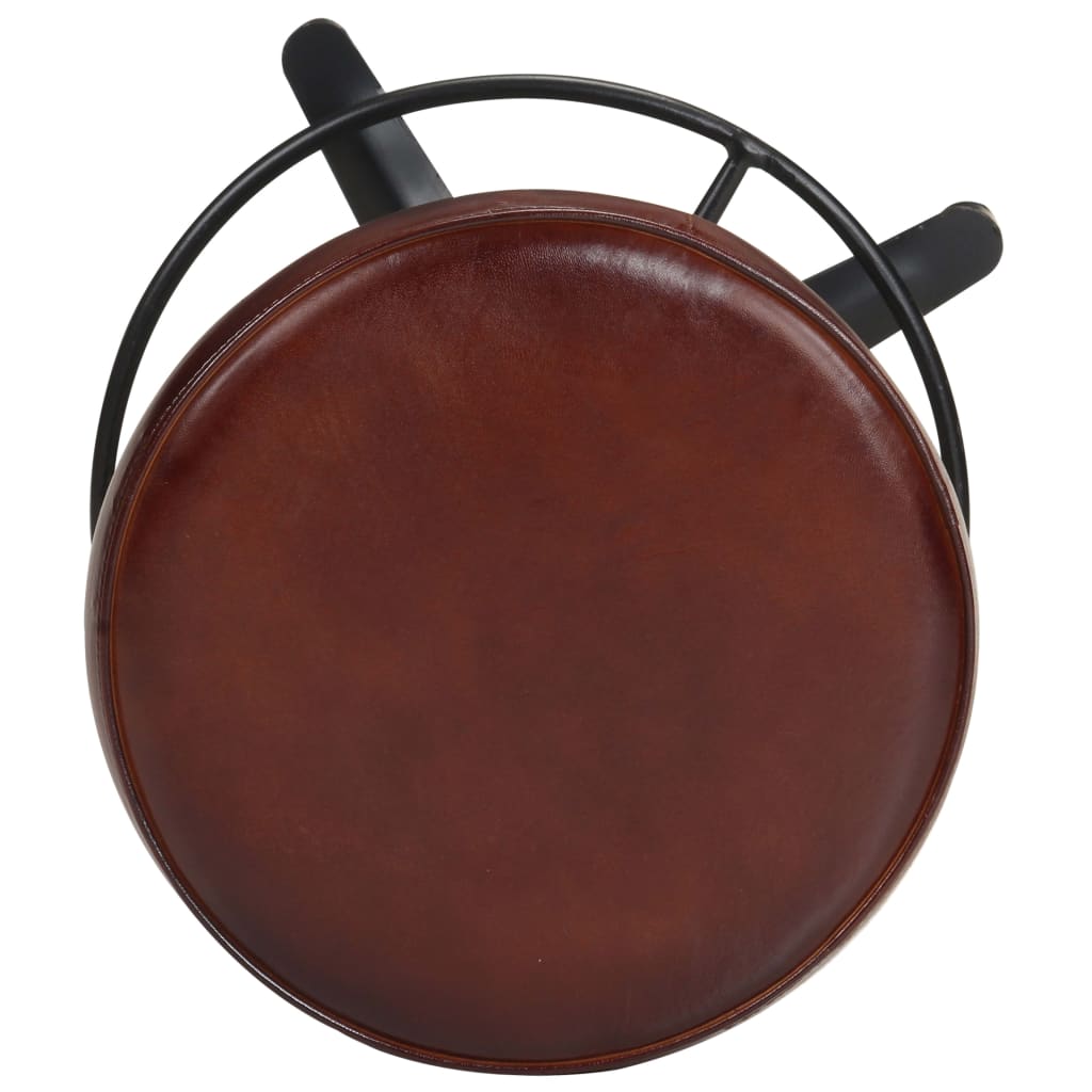 Σκαμπό Μπαρ 2 τεμ. 52 εκ. από Γνήσιο Δέρμα