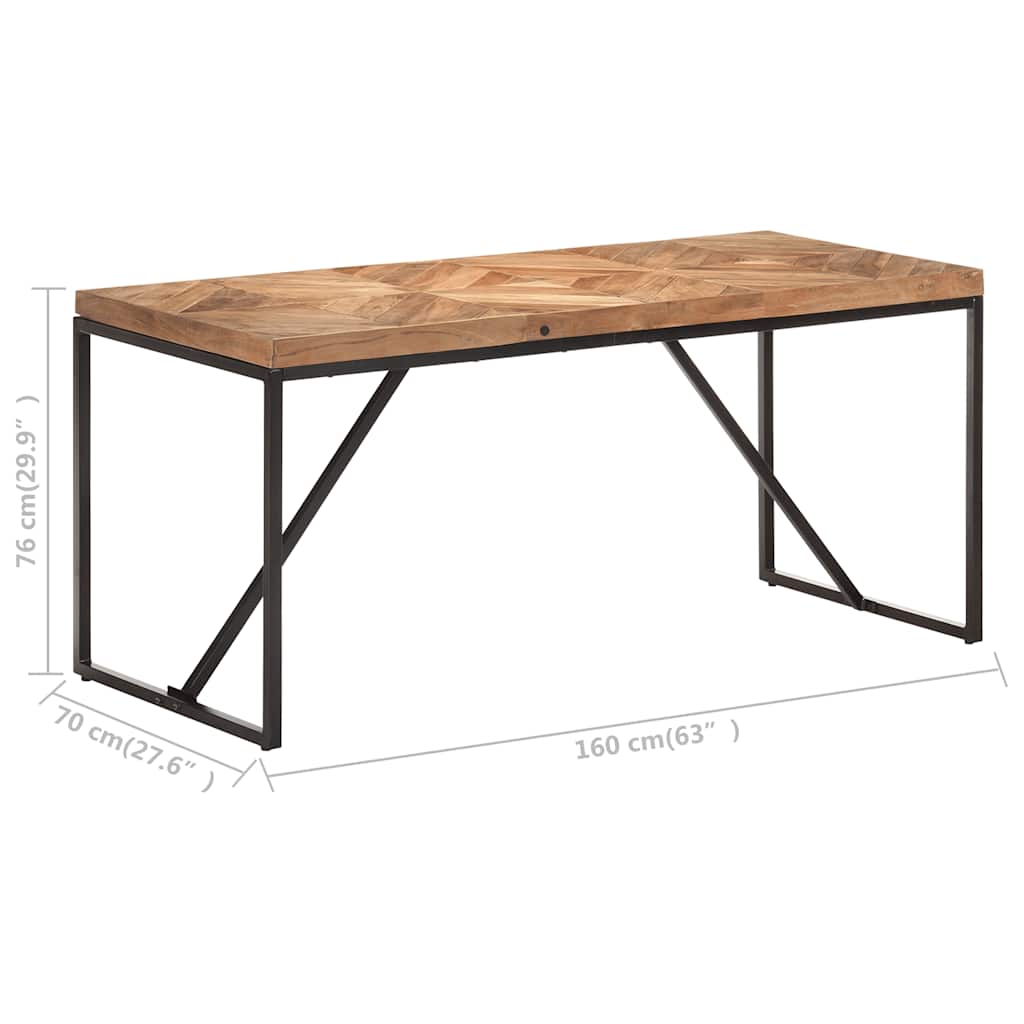 Τραπεζαρία 160 x 70 x 76 εκ. από Μασίφ Ξύλο Ακακίας/Ξύλο Μάνγκο - Pakobazaar