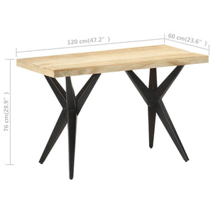 Τραπεζαρία 120 x 60 x 76 εκ. από Μασίφ Ξύλο Μάνγκο