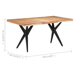Τραπεζαρία 160 x 80 x 76 εκ. από Μασίφ Ξύλο Ακακίας