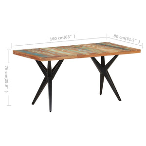 Τραπεζαρία 160 x 80 x 76 εκ. από Μασίφ Ανακυκλωμένο Ξύλο