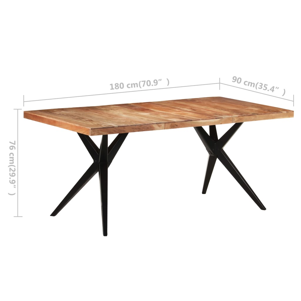 Τραπεζαρία 180 x 90 x 76 εκ. από Μασίφ Ξύλο Ακακίας