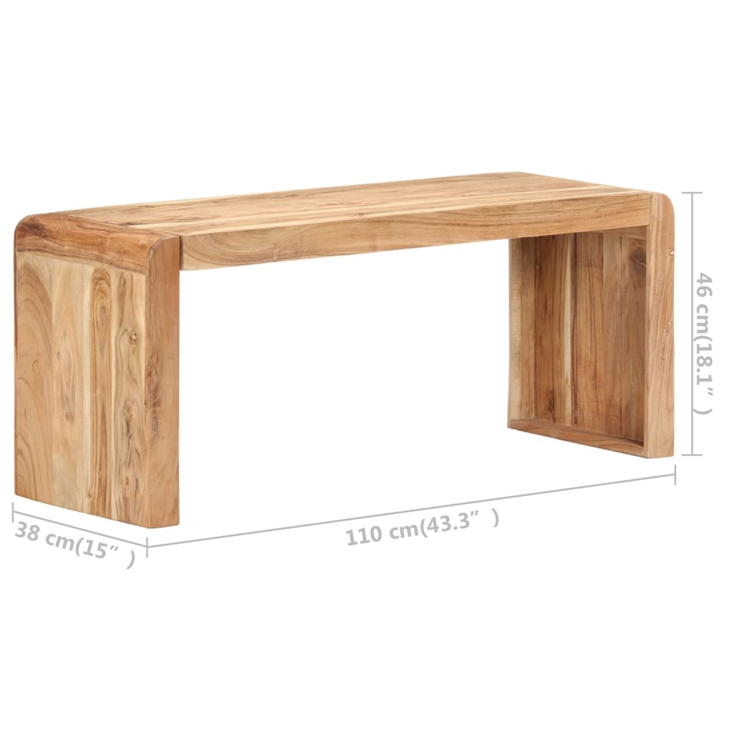 Πάγκος 110 x 38 x 46 εκ. από Μασίφ Ξύλο Ακακίας