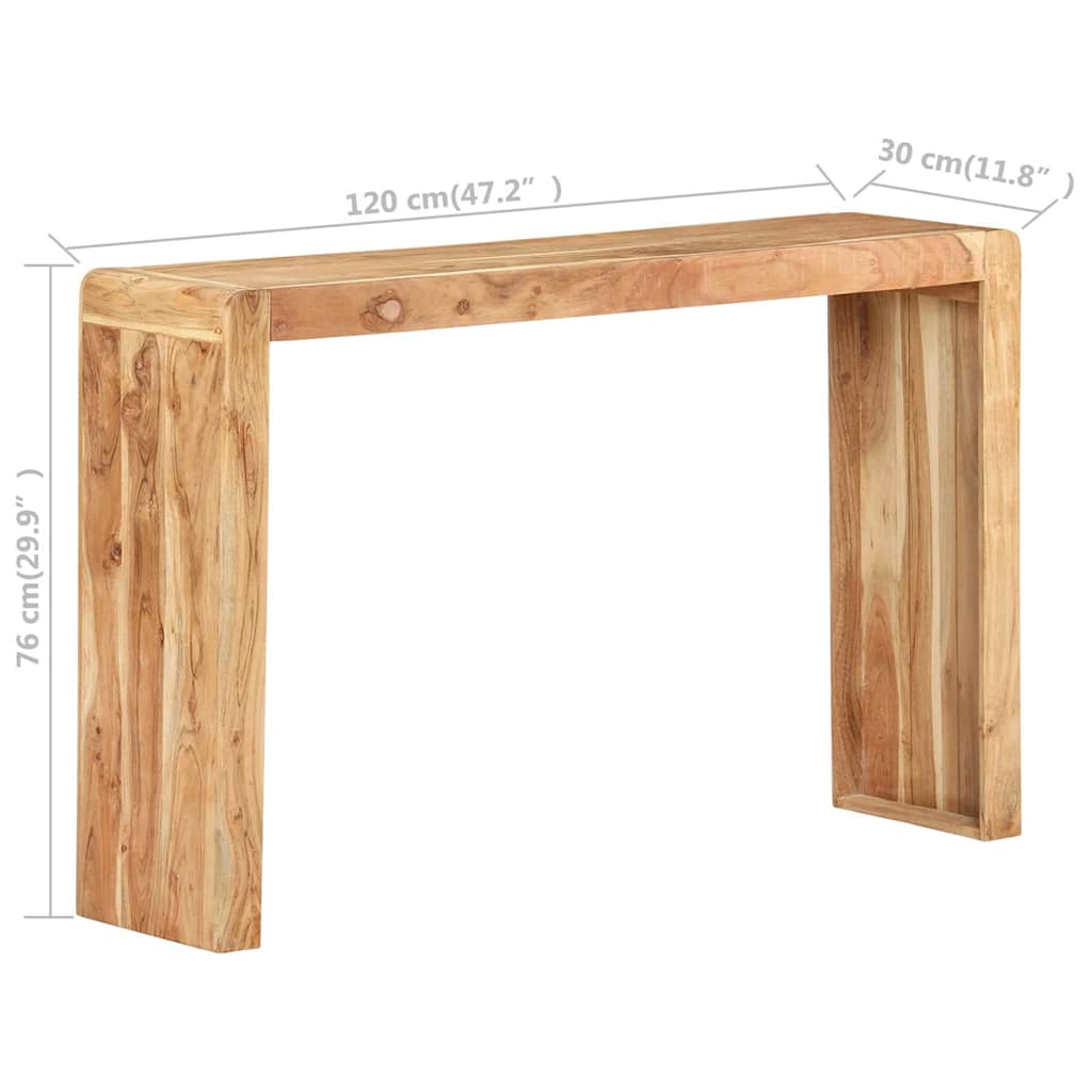 Τραπέζι Κονσόλα 120 x 30 x 76 εκ. από Μασίφ Ξύλο Ακακίας