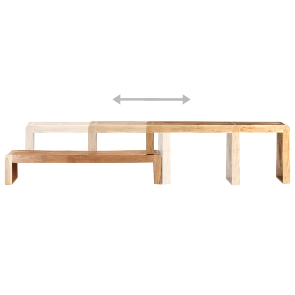 Έπιπλα Τηλεόρασης 2 τεμ. από Μασίφ Ξύλο Ακακίας - Pakobazaar