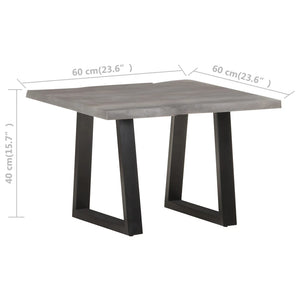 Τραπεζάκι Σαλονιού Live Edge 60x60x40 εκ. Μασίφ Ξύλο Ακακίας
