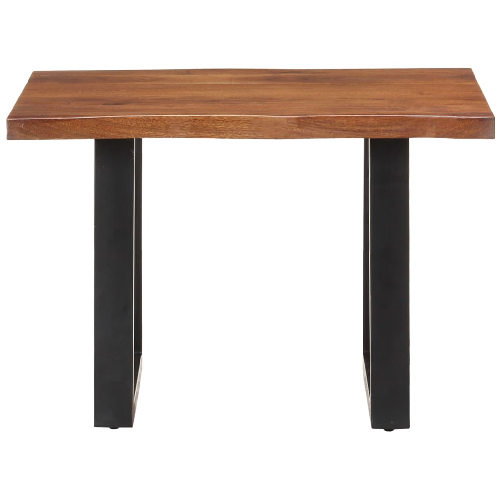 Τραπεζάκι Σαλονιού Live Edge 60x60x40 εκ. Μασίφ Ξύλο Ακακίας