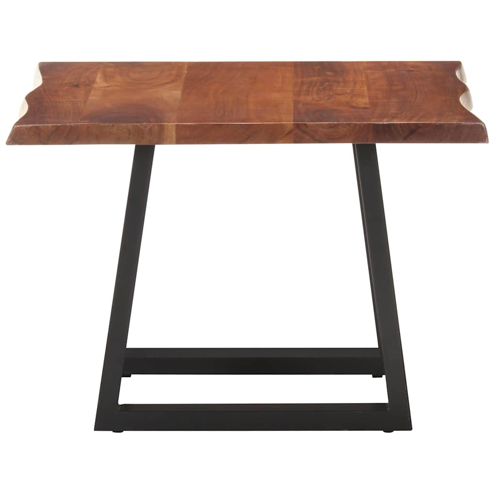 Τραπεζάκι Σαλονιού Live Edge 60x60x40 εκ. Μασίφ Ξύλο Ακακίας