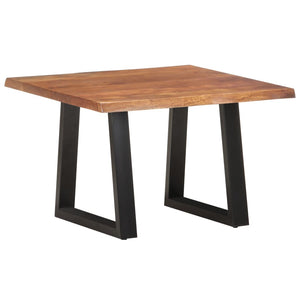 Τραπεζάκι Σαλονιού Live Edge 60x60x40 εκ. Μασίφ Ξύλο Ακακίας