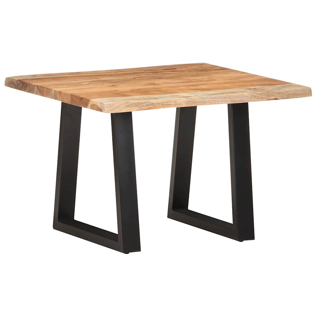 Τραπεζάκι Σαλονιού Live Edge 60x60x40 εκ. Μασίφ Ξύλο Ακακίας