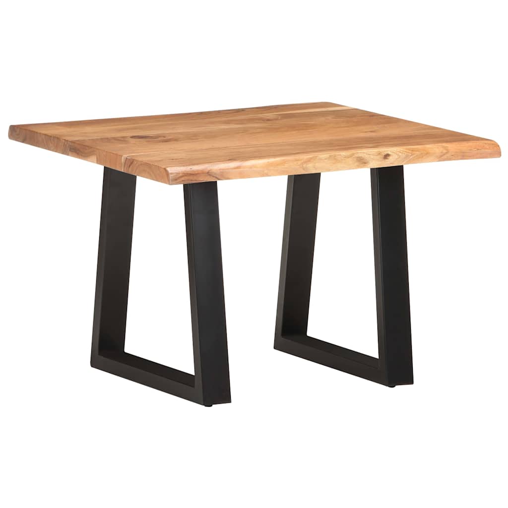 Τραπεζάκι Σαλονιού Live Edge 60x60x40 εκ. Μασίφ Ξύλο Ακακίας