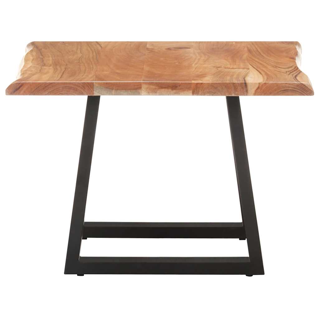 Τραπεζάκι Σαλονιού Live Edge 60x60x40 εκ. Μασίφ Ξύλο Ακακίας