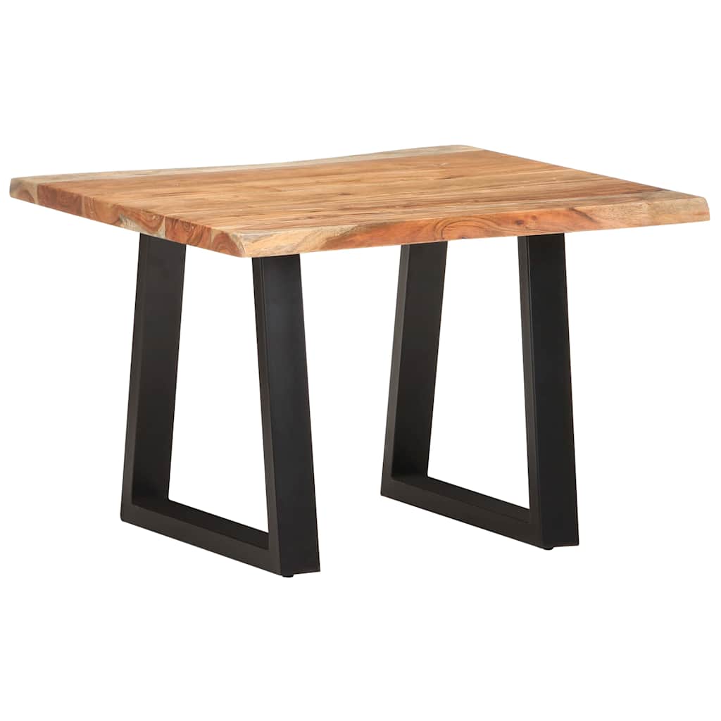 Τραπεζάκι Σαλονιού Live Edge 60x60x40 εκ. Μασίφ Ξύλο Ακακίας