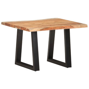 Τραπεζάκι Σαλονιού Live Edge 60x60x40 εκ. Μασίφ Ξύλο Ακακίας