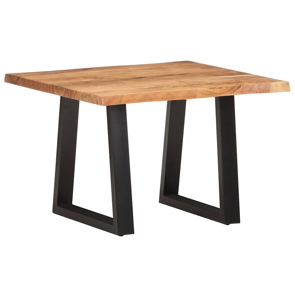 Τραπεζάκι Σαλονιού Live Edge 60x60x40 εκ. Μασίφ Ξύλο Ακακίας