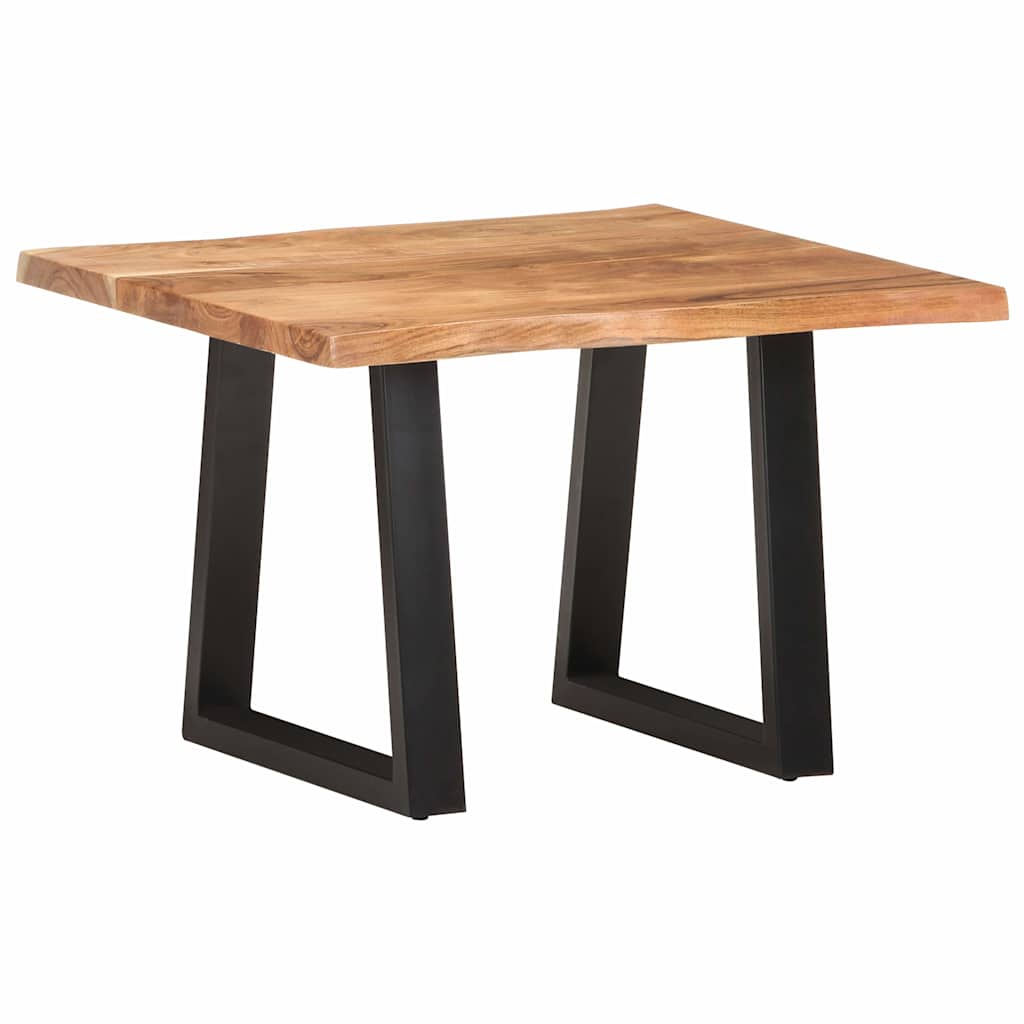Τραπεζάκι Σαλονιού Live Edge 60x60x40 εκ. Μασίφ Ξύλο Ακακίας