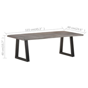 Τραπεζάκι Σαλονιού Live Edge 115x60x40 εκ. Μασίφ Ξύλο Ακακίας