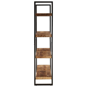 Βιβλιοθήκη με 4 Επίπεδα 160x40x180 εκ. Ακατέργαστο Ξύλο Μάνγκο