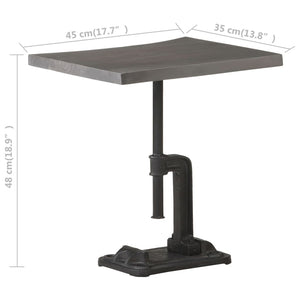 Τραπεζάκι Βοηθ. Γκρι 45x35x48εκ. Μασίφ Ξύλο Ακακίας/Χυτοσίδηρος - Pakobazaar