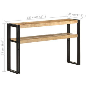 Τραπέζι Κονσόλα 120 x 30 x 75 εκ. από Ακατέργαστο Ξύλο Μάνγκο