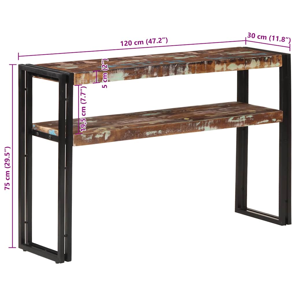 Τραπέζι Κονσόλα 120 x 30 x 75 εκ. από Μασίφ Ανακυκλωμένο Ξύλο