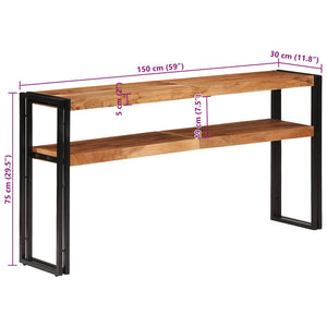 Τραπέζι Κονσόλα 150 x 30 x 75 εκ. από Μασίφ Ξύλο Ακακίας