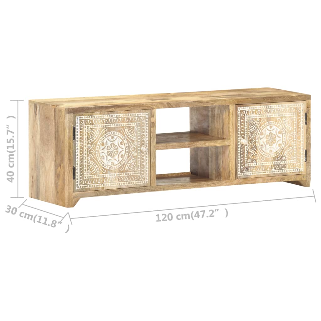 Έπιπλο Τηλεόρασης 120 x 30 x 40 εκ. από Μασίφ Ξύλο Μάνγκο
