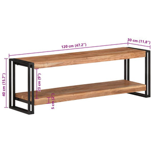 Έπιπλο Τηλεόρασης 120 x 30 x 40 εκ. από Μασίφ Ξύλο Ακακίας - Pakobazaar