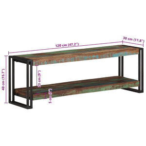 Έπιπλο Τηλεόρασης 120 x 30 x 40 εκ. από Μασίφ Ανακυκλωμένο Ξύλο